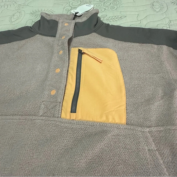 NWT Prana Peak Snap Up Fleece Colorblock Willow Light Lavender Pullover - Picture 5 of 9